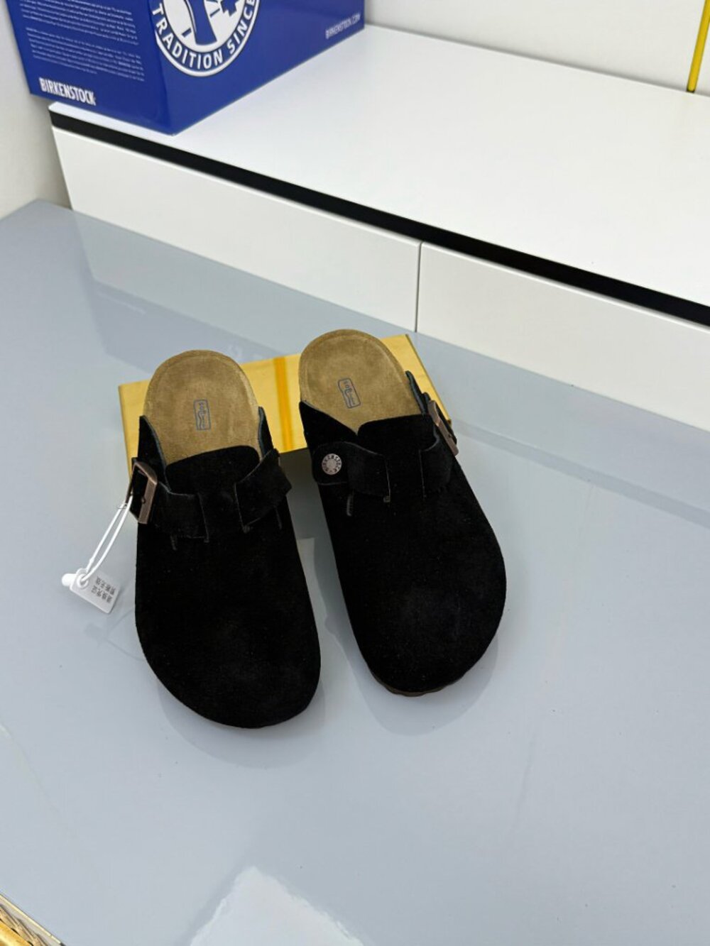 💋Women's Birkenstock Boston Narrow - Black Suede